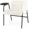 Sofa Promotions Fotelis, 65x62x72.5 cm, baltas, metalinis rėmas, apmuštas