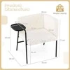 Sofa Promotions Fotelis, 65x62x72.5 cm, baltas, metalinis rėmas, apmuštas