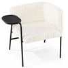 Promotions Fotelis, 65x62x72.5 cm, baltas, metalinis rėmas, apmuštas