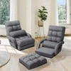 Sofa Promotions Grindų kėdė, 173x69x12 cm, pilka, reguliuojama, sulankstoma