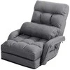 Sofa Promotions Grindų kėdė, 173x69x12 cm, pilka, reguliuojama, sulankstoma