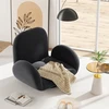 Promotions Grindų kėdė 68x72x52 cm Juoda Reguliuojama atlošo dalis