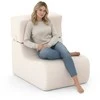 Sofa Promotions Grindų kėdė 95,3x64,8x81,3 cm smėlio spalvos