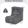 Promotions Grindų kėdė 95.3x64.8x81.3 cm pilka, nuimama galvos atrama, audinys