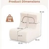 Sofa Promotions Grindų kėdė 95,3x64,8x81,3 cm smėlio spalvos