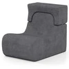 Sofa Promotions Grindų kėdė 95.3x64.8x81.3 cm pilka, nuimama galvos atrama, audinys