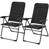 Sofa Promotions Lauko sulankstomi terasos kėdės, 71.1x58.4x101.6 cm, juoda