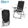 Sofa Promotions Lauko sulankstomi terasos kėdės, 71.1x58.4x101.6 cm, juoda