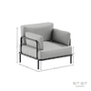 Sofa Sitsit Kėdė, Salve, 78x78x78 cm, Pilka