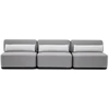 Sofa Sitsit Lauko baldų rinkinys, STRAW, 0.8x3.06x0.78 m, Pilka