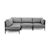 Sofa Sitsit Lauko moduliniai baldai, "Dandy 3 + Single Module", 156x234x78 cm, pilka spalva