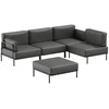 Sofa Sitsit Moduline Baldų Sistema, SALVE, 234x234x78 cm, Tamsiai Pilka