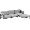 Sofa Sitsit Modulinė Baldų Sistema, Salve + Pufas, 156x234 cm, Pilka