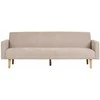 House Nordic Aps Išlankstoma sofa Kells tamsiai smėlinė/ natūralaus medžio kojelės
