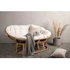 Sofa Venture Design Dviejų vietų rataninis dvivietis fotelis 150x54x34 cm smėlio spalvos medvilnė