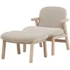 Sofa Venture Design Fotelis ir pakojis, smėlio spalvos