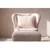Sofa Venture Design Fotelis Ryxö su pakoja, baltas poliesteris-buklė, rudos medinės kojos