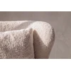 Sofa Venture Design Fotelis Ryxö su pakoja, baltas poliesteris-buklė, rudos medinės kojos