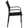 Sofa Venture Design Fotelis Santorini, juodas, aliuminis, sukraunamas vienas ant kito