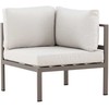 Sofa Venture Design Kampinis sofos modulis 70x70x30 cm rudos smėlio spalvos, aliuminis