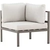 Sofa Venture Design Kampinis sofos modulis 70x70x30 cm rudos smėlio spalvos, aliuminis