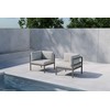 Sofa Venture Design Kampinis sofos modulis 70x70x30 cm rudos smėlio spalvos, aliuminis