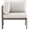 Sofa Venture Design Kampinis sofos modulis 70x70x30 cm rudos smėlio spalvos, aliuminis