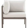 Sofa Venture Design Kampinis sofos modulis 70x70x30 cm rudos smėlio spalvos, aliuminis