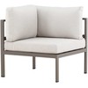 Sofa Venture Design Kampinis sofos modulis 70x70x30 cm rudos smėlio spalvos, aliuminis