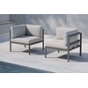 Sofa Venture Design Kampinis sofos modulis 70x70x30 cm rudos smėlio spalvos, aliuminis