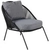 Sofa Venture Design Lounge kėdė Lindos 52x60 cm Juoda poliesterio virvė