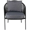 Sofa Venture Design Lounge kėdė Lindos 52x60 cm Juoda poliesterio virvė