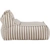 Sofa Venture Design Lounge krepšys 118x94x83 cm baltos ir smėlio spalvos dryžuoto audinio