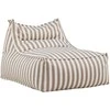 Sofa Venture Design Lounge krepšys 118x94x83 cm baltos ir smėlio spalvos dryžuoto audinio