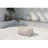 Sofa Venture Design Pufas Redang 75x40x33 cm baltos smėlio spalvos dryžuota medžiaga
