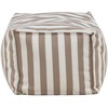 Sofa Venture Design Pufas Redang 75x40x33 cm baltos smėlio spalvos dryžuota medžiaga