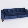Sofa, ZUGO, 84x178 cm, mėlyna