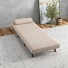 HOMCOM Sofa-lova, sulankstomas fotelis su lovos funkcija, atlošo pagalvėle, sulankstomas lininės išvaizdos atlošas, reguliuojamas atlošas, galima pakrauti iki 150 kg, skirtas svetainei, smėlio spalvos