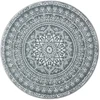 SONGMICS HOME Apvalus kilimas 120 cm Boho stiliaus antracito pilkos spalvos
