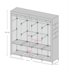 SONGMICS Audinio spinta, 45 x 170 x 167 cm