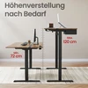 Songmics Reguliuojamo aukščio rašomasis stalas 160,1 × 70,1 x 72,1-120,1cm
