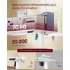 Songmics Aukščio reguliuojamas stalas 100x60x72-120 cm baltas plienas