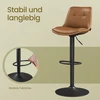 Songmics Baro kėdės su atlošu, 2 vnt., karamelinės