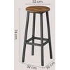 Songmics Baro kėdės rinkinys, 2 vnt, 32x65 cm