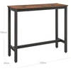 Songmics Vasagle Siauras pramoninio stiliaus baro stalas