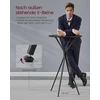 Songmics Vasagle Baro stalas su metaliniu rėmu 60 x 60 x 105 cm rašalas juodas matinis juodas