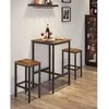 Songmics Baro stalo komplektas 60x60x92 cm, rudos spalvos, plienas