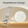 Songmics Batai laikymo dėžių rinkinys 3 vnt. 36x27x21 cm skaidrus plastikas