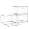Songmics Batai laikymo dėžių rinkinys 3 vnt. 36x27x21 cm skaidrus plastikas