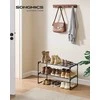 Songmics Batai lentyna 68x30x36.8 cm Juodas metalas
